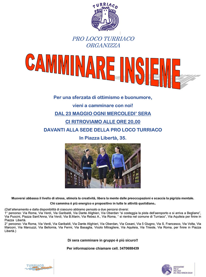 Volantino promozionale Camminare Insieme 2018