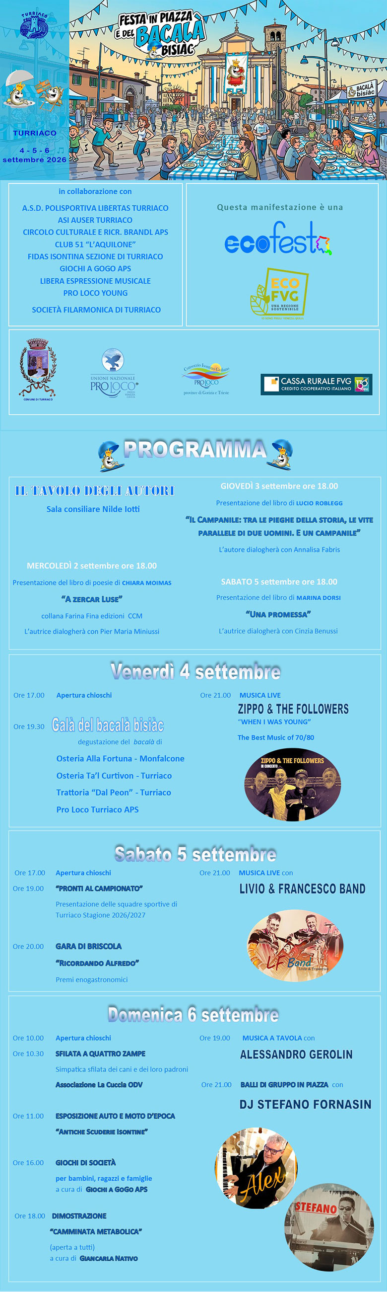Programma Festa in Piazza e del bacal&agrave; 2026