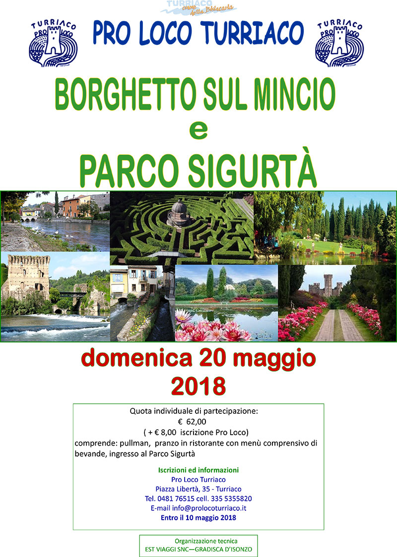 Locandina gita Parco Sigurt&agrave; 2018